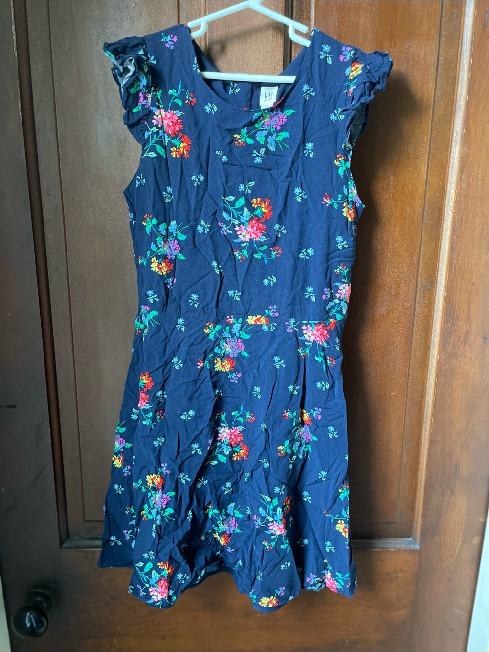 Gap girls extra large blue floral dress
